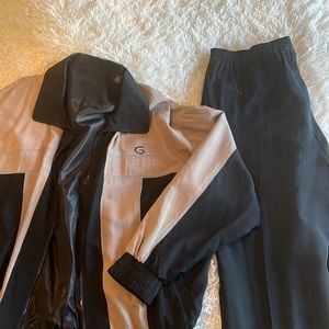 Silkwear by Genelli sill tracksuit set in black & beige. Size XL